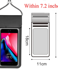 Alternative view of waterproof phone case with neck strap