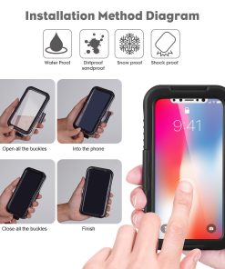 étui magsafe étanche 17 waterproof wireless charging case 3