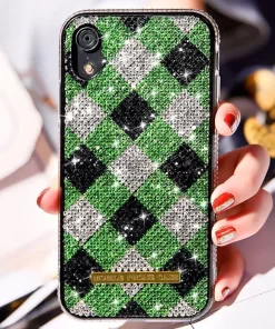 Scintilla con stile con le custodie per iPhone 11 con strass glitter all’ingrosso dalla Cina 15 wholesale glitter crystal rhinestone iphone cases in check pattern 2