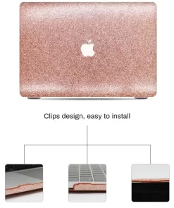 Glamour i ochrona: hurtownia etui na MacBooka Air w kolorze różowego złota z Chin 11 wholesale glittering macbook pro case 2