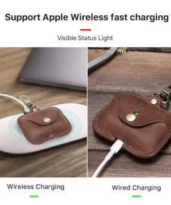 Elevate Your Style with Wholesale Vintage Leather AirPods Pro Case 20 wireless charging support genuine leather case